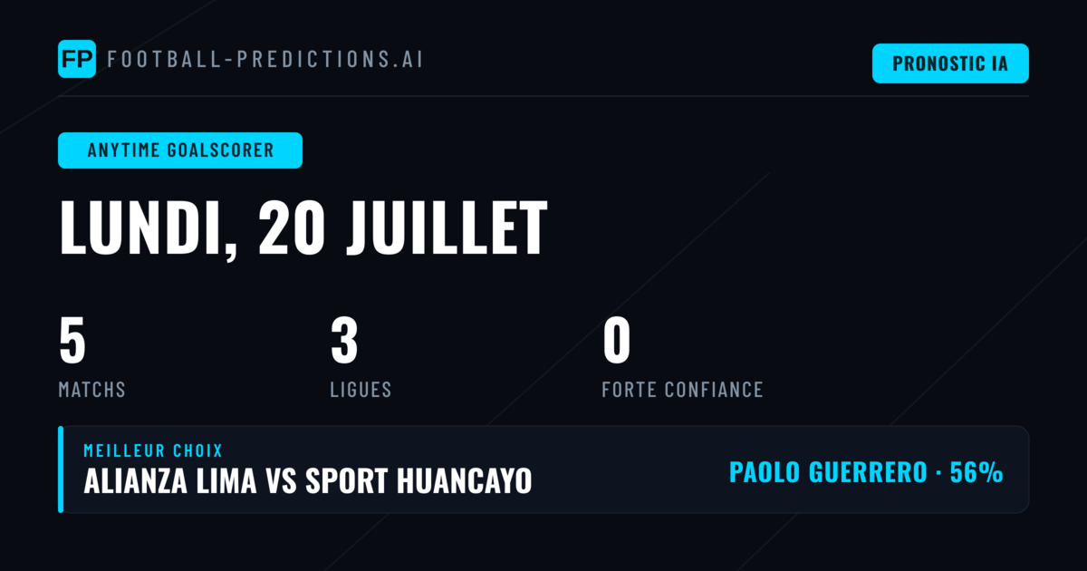 Introduction aux pronostics Buteur à tout moment