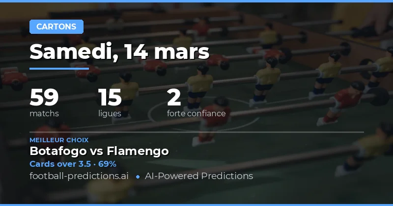 Cartons: pronostics 14 mars 2026