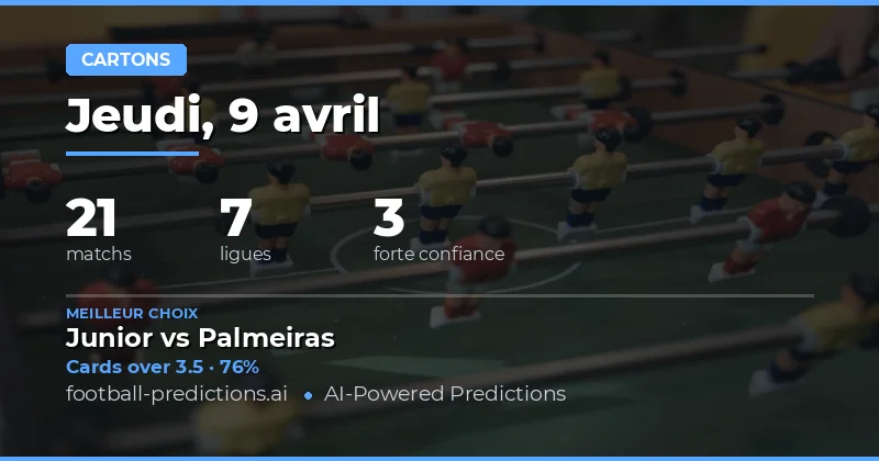 Prévisions des cartons jaunes : une analyse détaillée