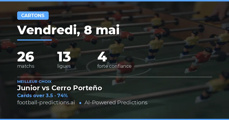 Pronostics Cartes Jaunes pour le 8 Mai 2026