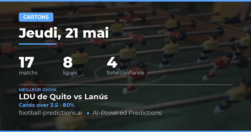 Pronostics Cartes Jaunes pour le 21 Mai 2026