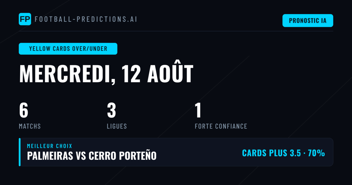 Meilleurs Paris O/U Cartons pour le 12 Aug 2026