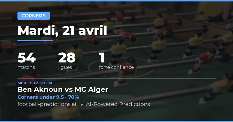 Prédictions précises et analyse des corners