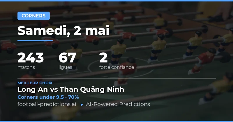 Pronostiques sur les Coins pour le 2 Mai 2026