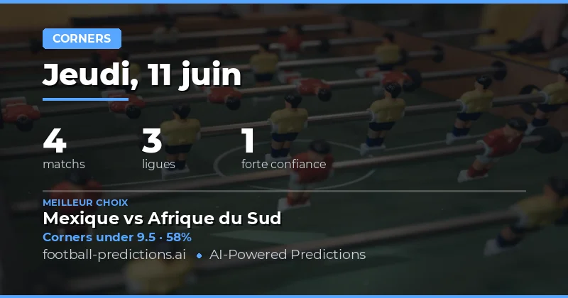 Top Corners O/U Picks (11 Jun 2026)