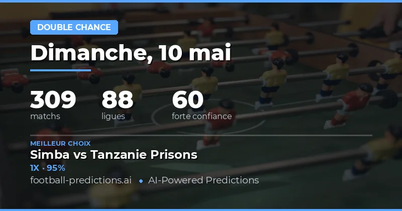 Analyse des Prédictions Double Chance du 10 Mai 2026