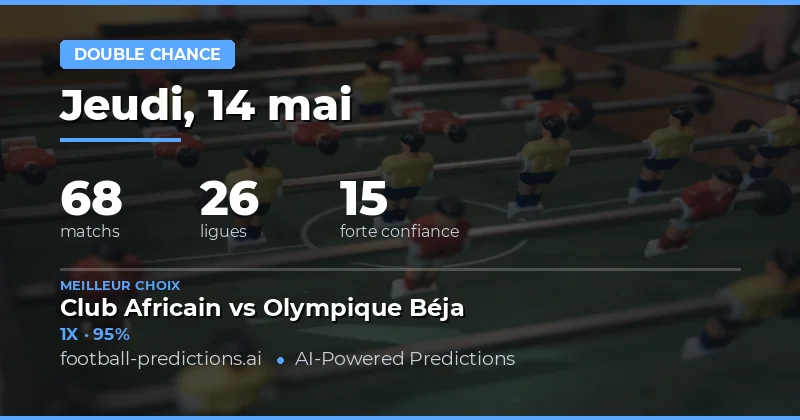 Analyse des Marchés Double Chance pour la Journée du 14 Mai 2026