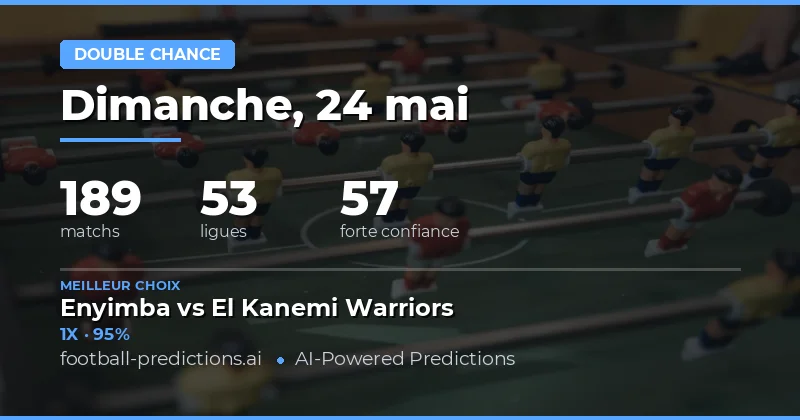 Analyse des Prédictions Double Chance pour le 24 Mai 2026