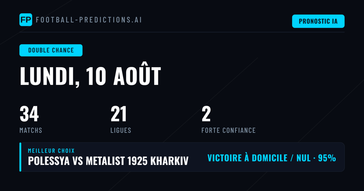 Sélection DC du 10 août 2026