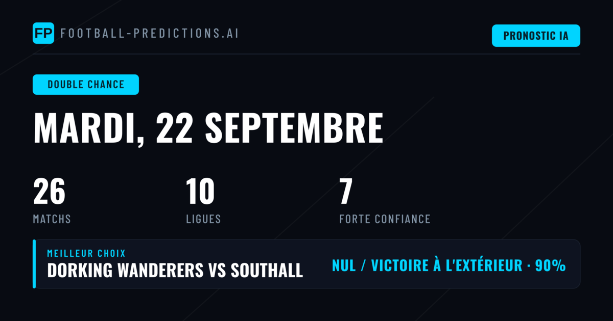 Sélection DC Premium — 22 Sep 2026