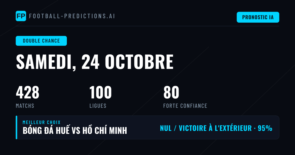 Meilleurs paris DC du 24 octobre 2026
