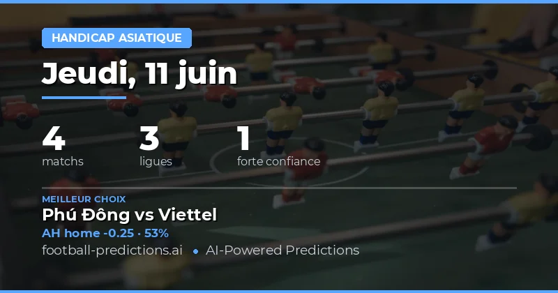 Meilleurs Pronostics AH — 11 Jun 2026