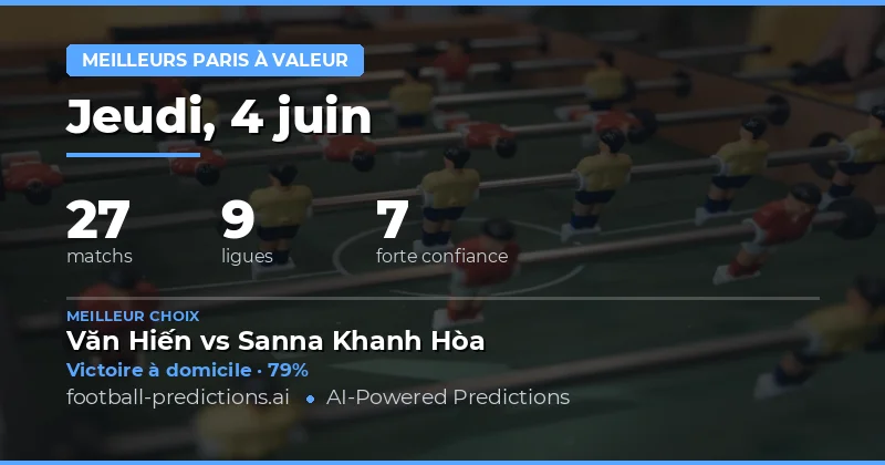 Analyse des Value Bets pour le 4 Juin 2026