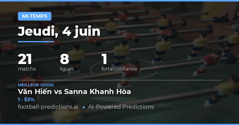 Prévisions des Résultats à la Mi-Temps pour le 4 Juin 2026