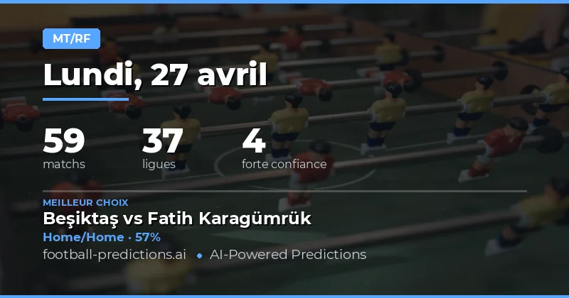 MT/RF — Pronostics & Conseils Foot — Lundi, 27 avril, 2026