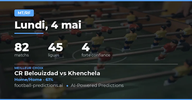 Pronostics Mi-Temps/Final pour le 4 mai 2026