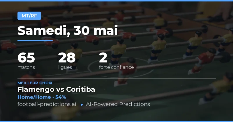Pronostics Mi-Temps / Fin de Match pour le 30 Mai 2026