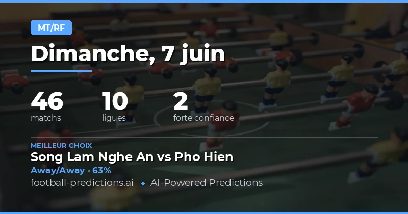 Introduction aux pronostics HT/FT du 7 juin 2026