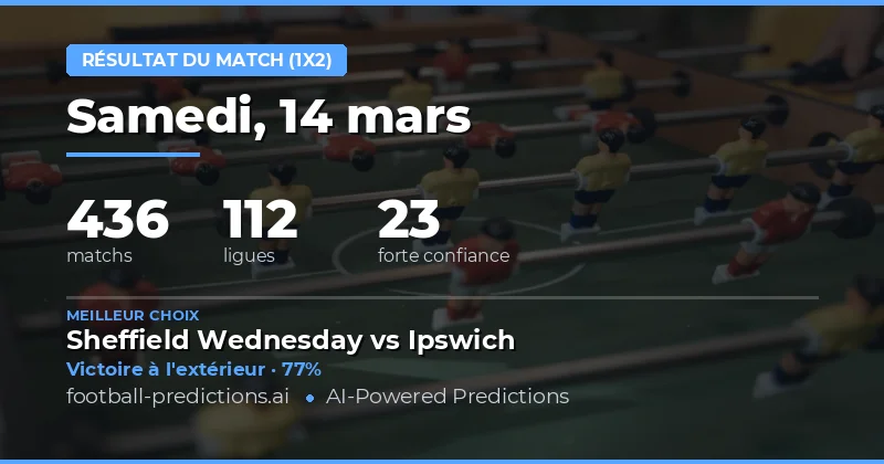 Résultat: pronostics 14 mars 2026