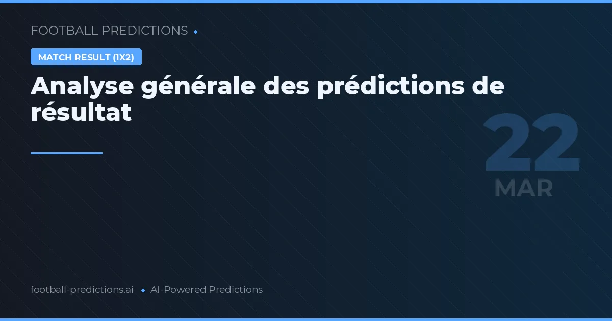 Analyse générale des prédictions de résultat