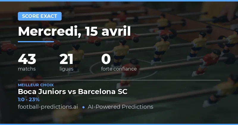Pronostic du jour : 43 matchs à l’affiche