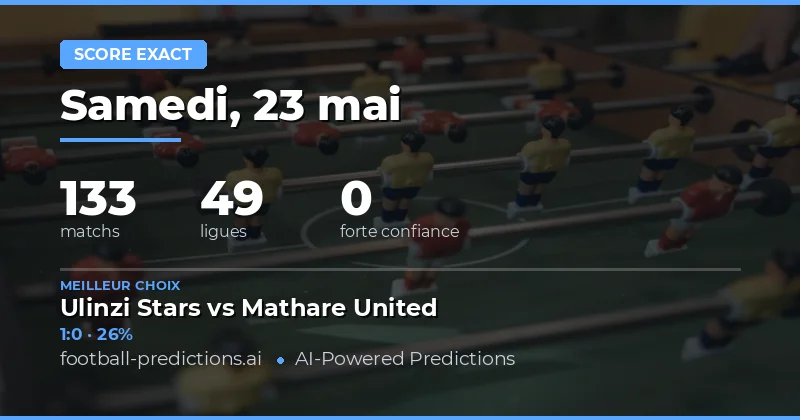 Analyse des matchs du 23 mai 2026