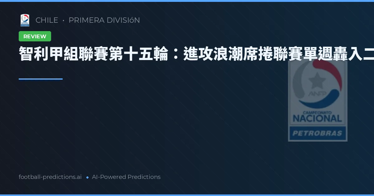 智利甲組聯賽第十五輪：進攻浪潮席捲聯賽單週轟入二十七球