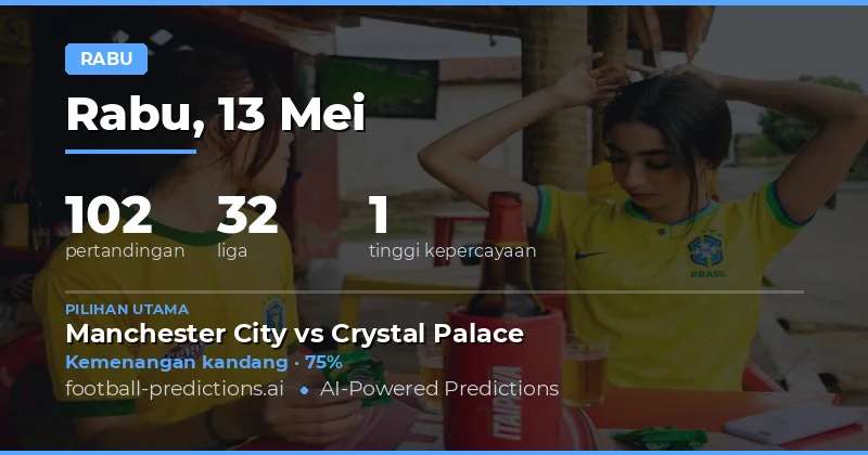 Prediksi Bola Rabu 13 Mei 2026: Tren Skor dan Peluang Menang