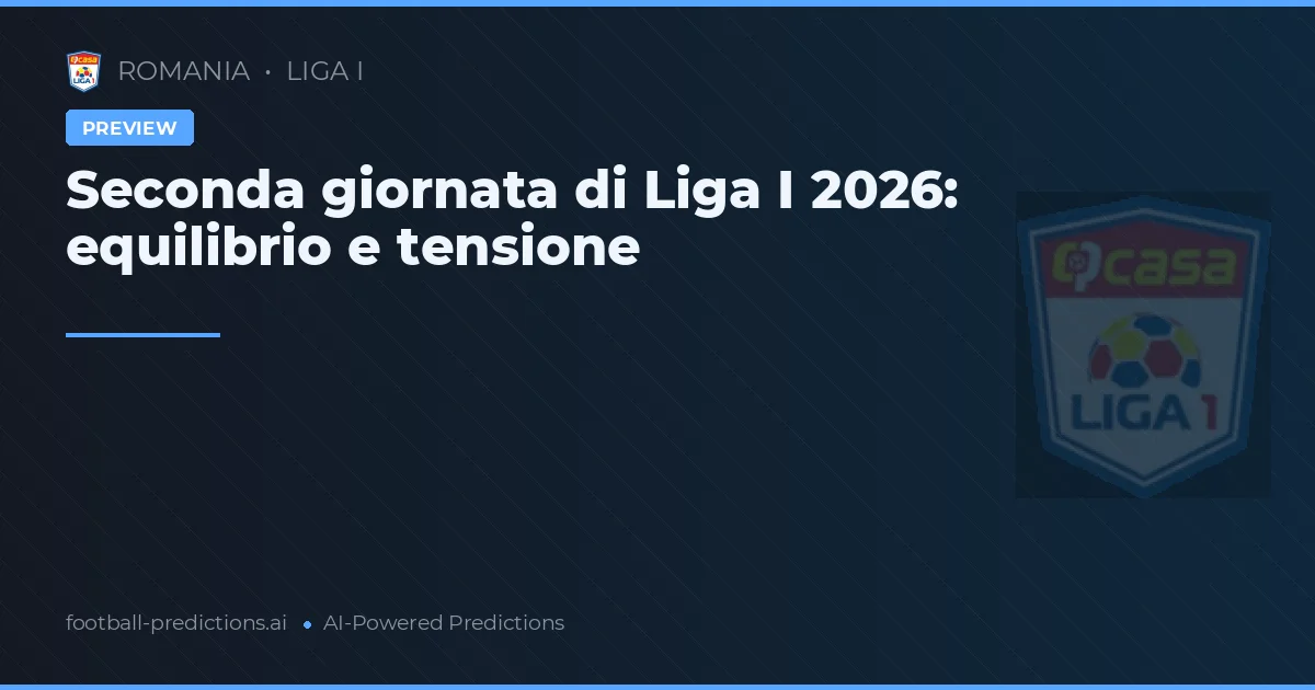 Seconda giornata di Liga I 2026: equilibrio e tensione