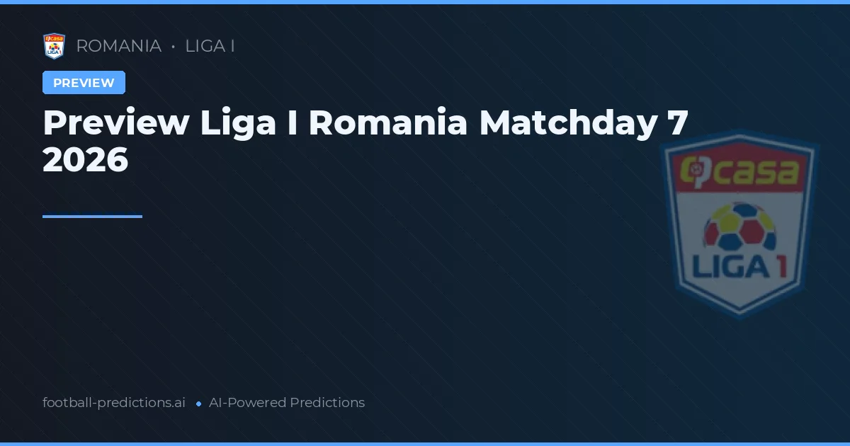 Preview Liga I Romania Matchday 7 2026