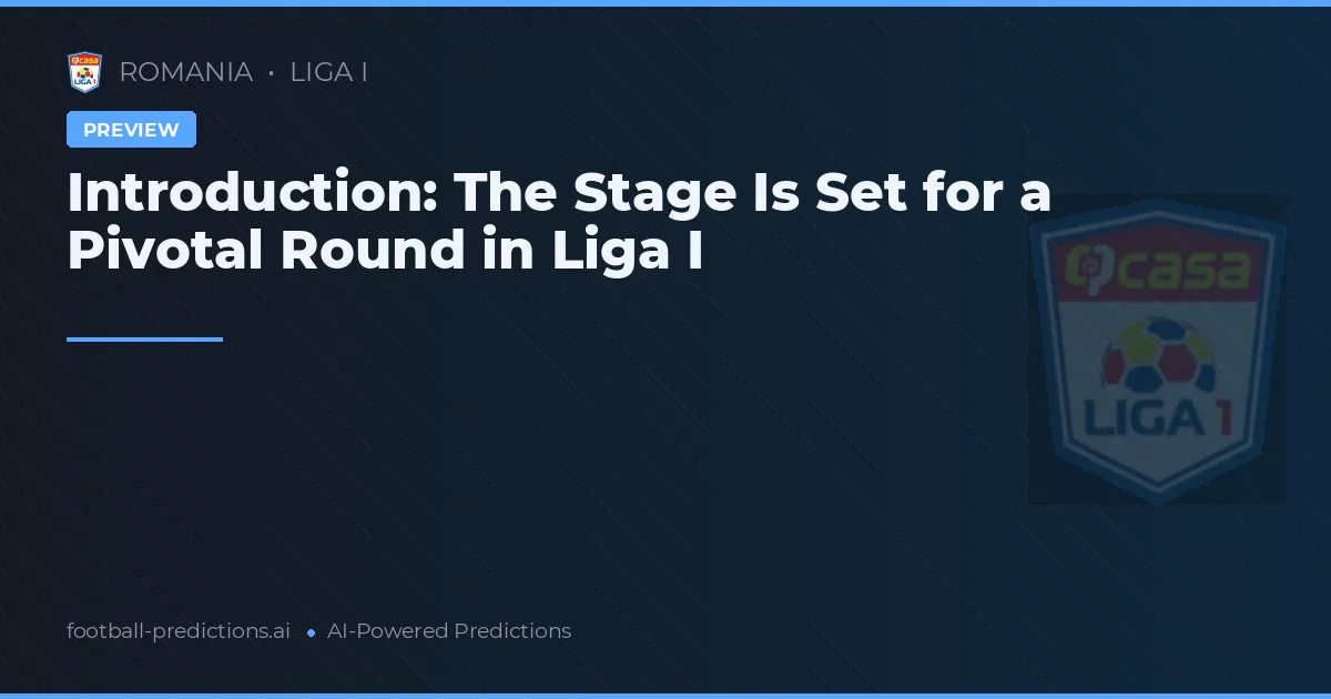 Introduction: The Stage Is Set for a Pivotal Round in Liga I
