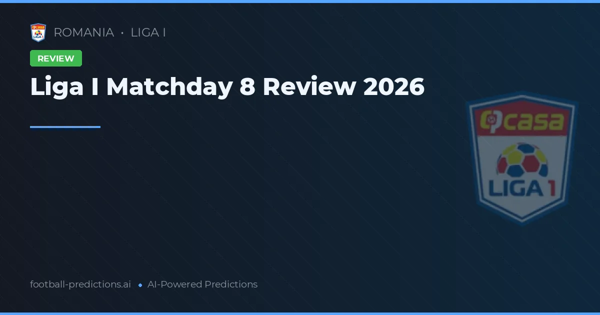 Liga I Matchday 8 Review 2026