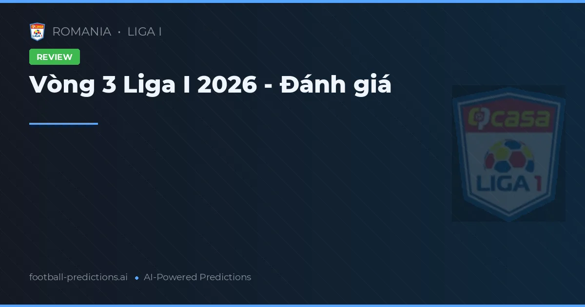 Vòng 3 Liga I 2026 - Đánh giá