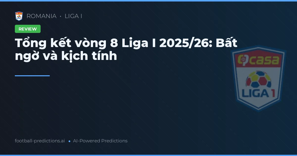 Tổng kết vòng 8 Liga I 2025/26: Bất ngờ và kịch tính