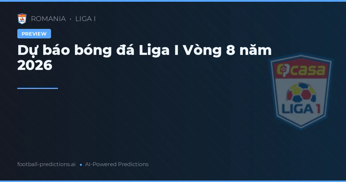 Dự báo bóng đá Liga I Vòng 8 năm 2026