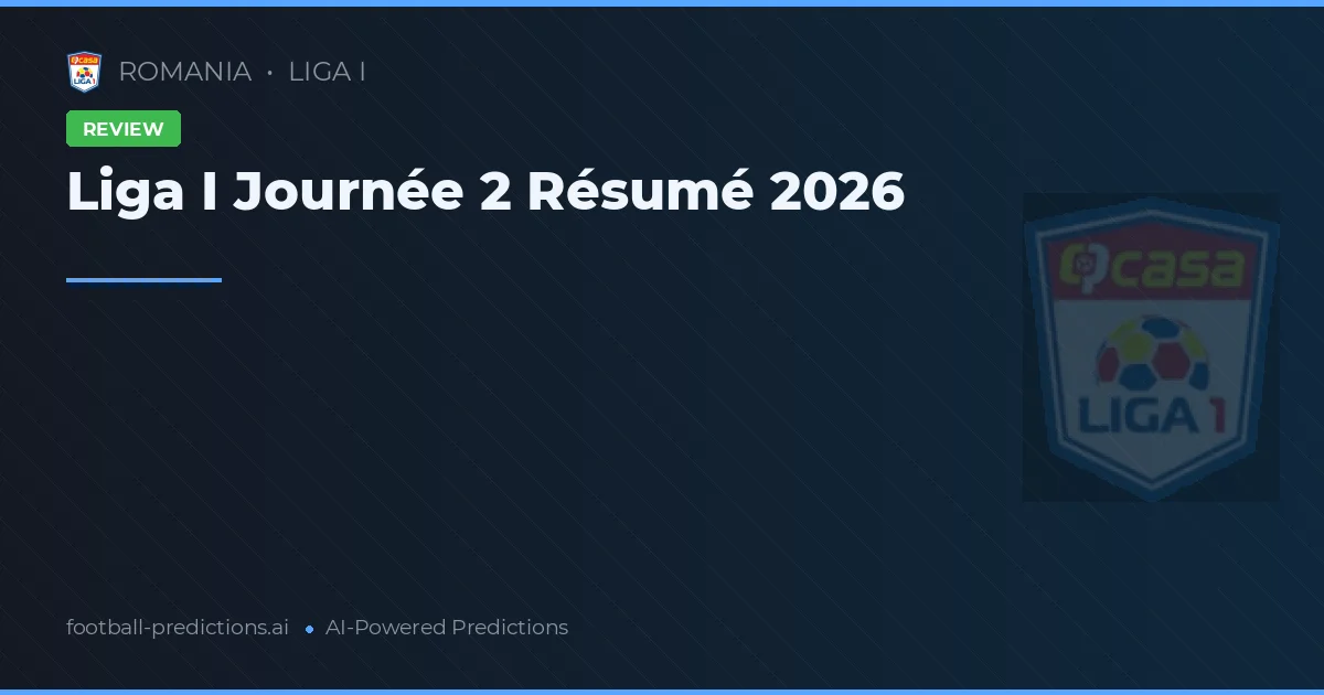 Liga I Journée 2 Résumé 2026