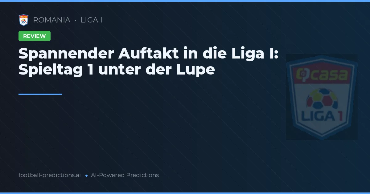 Spannender Auftakt in der Liga I: Ein Rückblick auf Spieltag 1