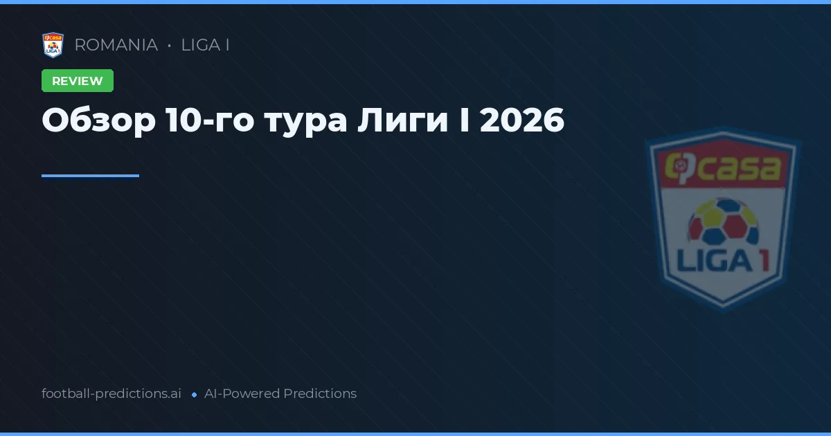 Обзор 10-го тура Лиги I 2026