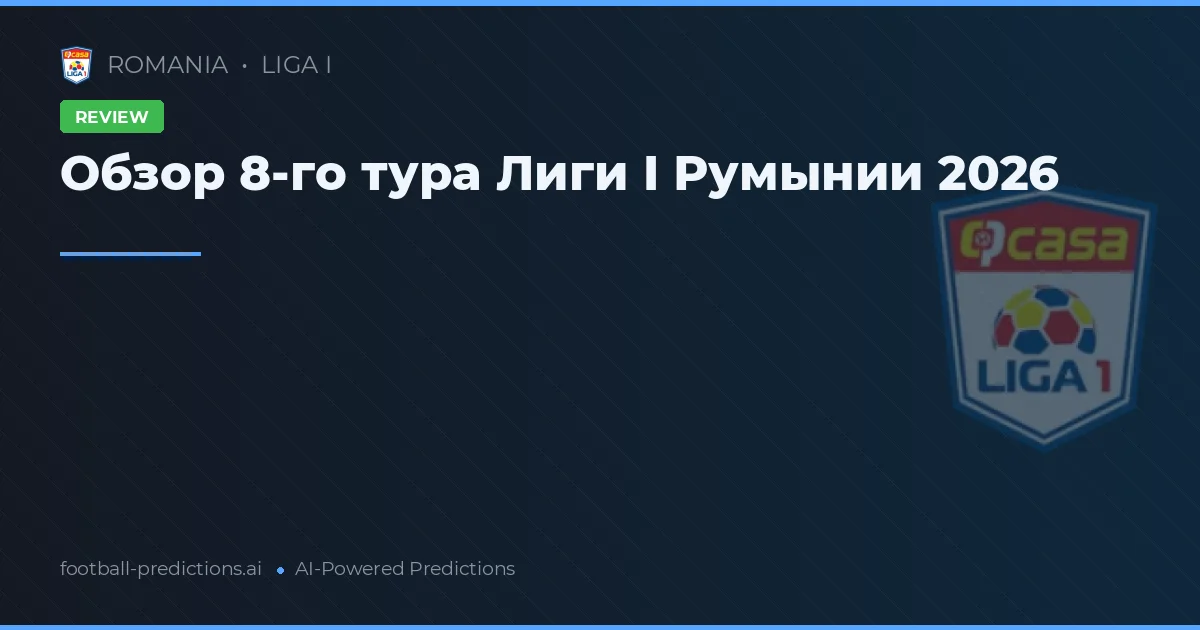 Обзор 8-го тура Лиги I Румынии 2026