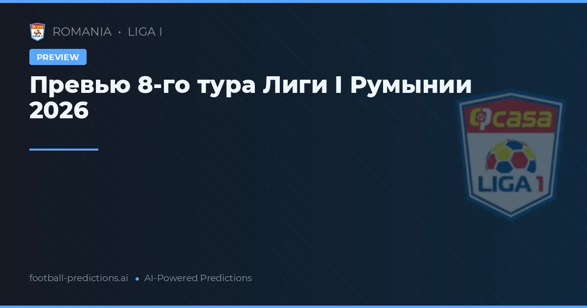 Превью 8-го тура Лиги I Румынии 2026