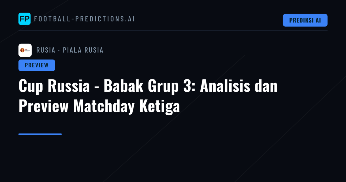 Cup Russia - Babak Grup 3: Analisis dan Preview Matchday Ketiga