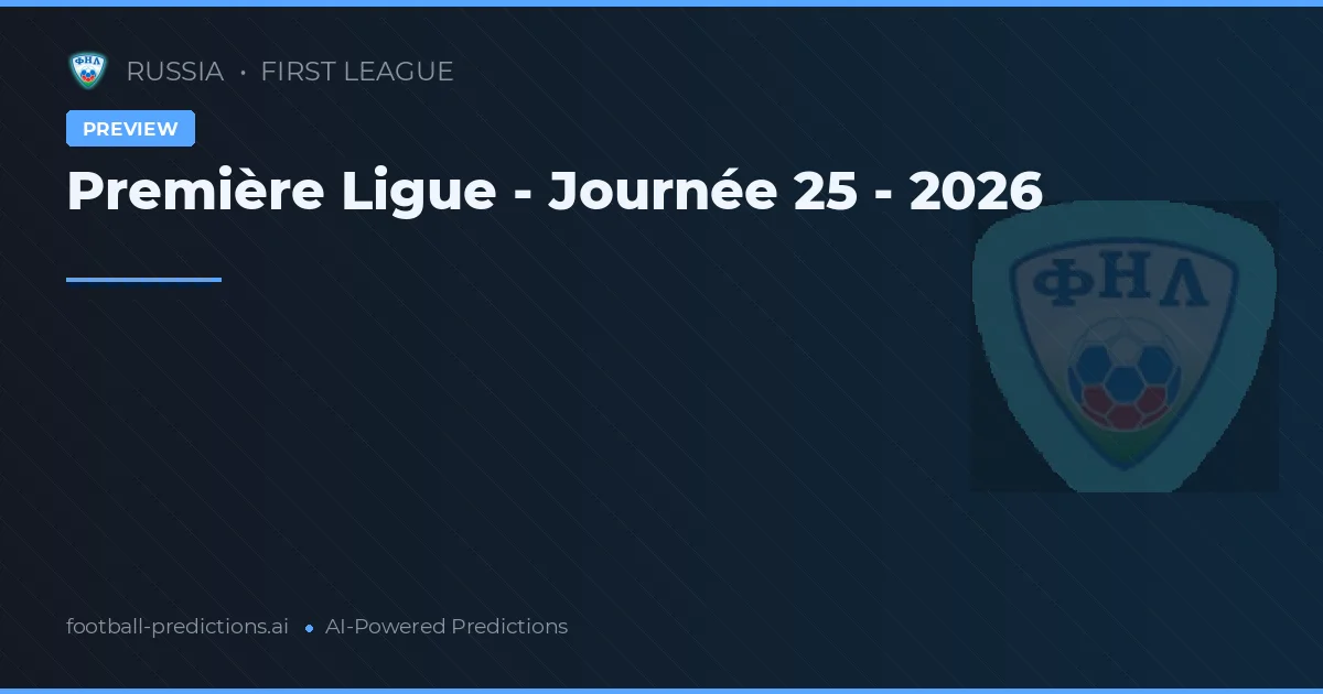 Première Ligue - Journée 25 - 2026