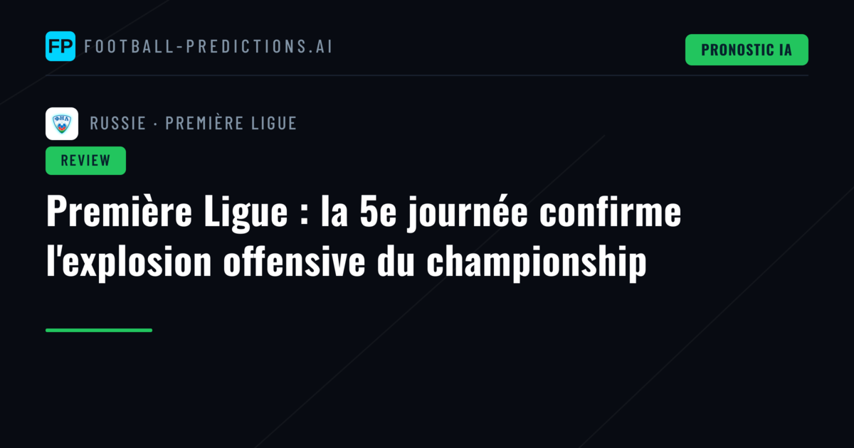 Première Ligue : la 5e journée confirme l'explosion offensive du championship