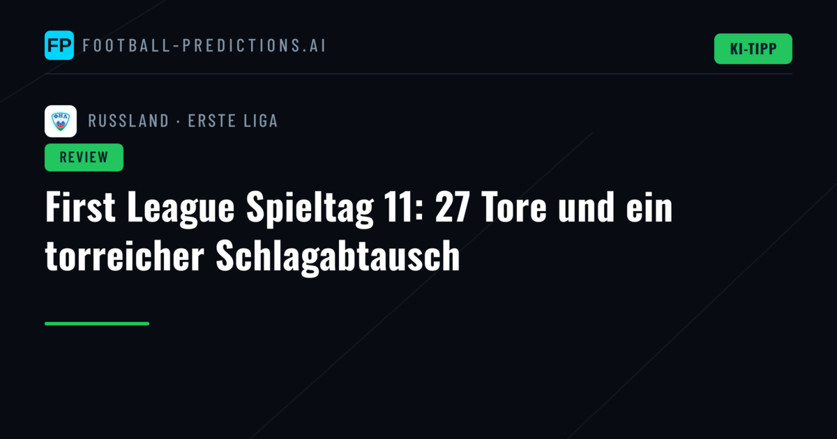 First League Spieltag 11: 27 Tore und ein torreicher Schlagabtausch