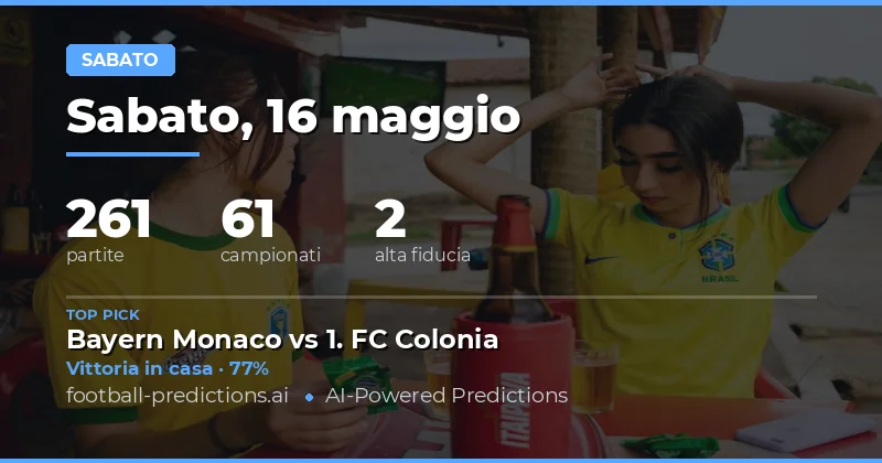 Analisi Statistiche Sabato 16 Maggio 2026