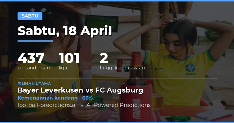 Pertandingan Sabtu 18 April 2026: Kesempatan untuk Menang di Kandang