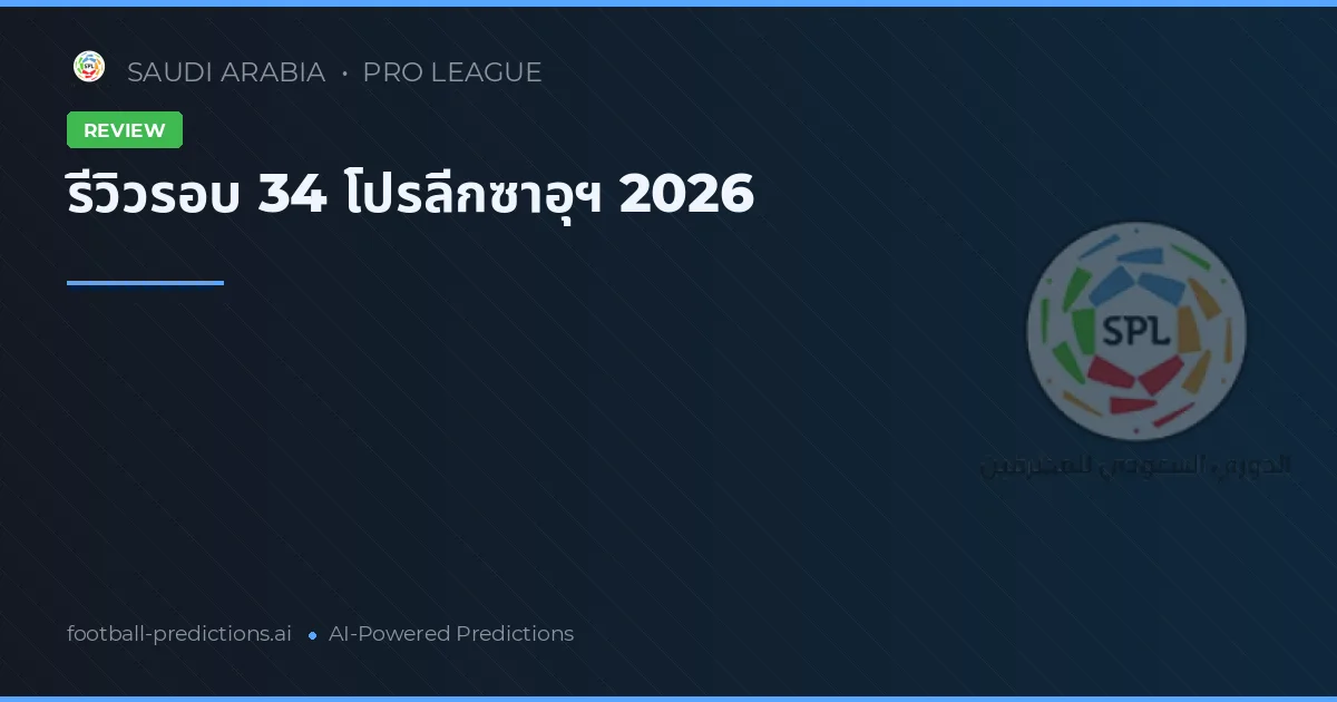 รีวิวรอบ 34 โปรลีกซาอุฯ 2026