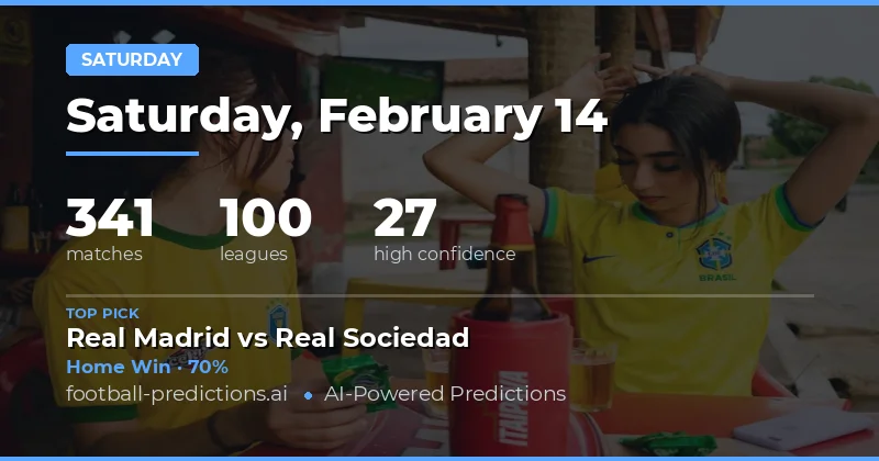 Football Predictions 14 Feb 2026: Best Bets & Top Picks