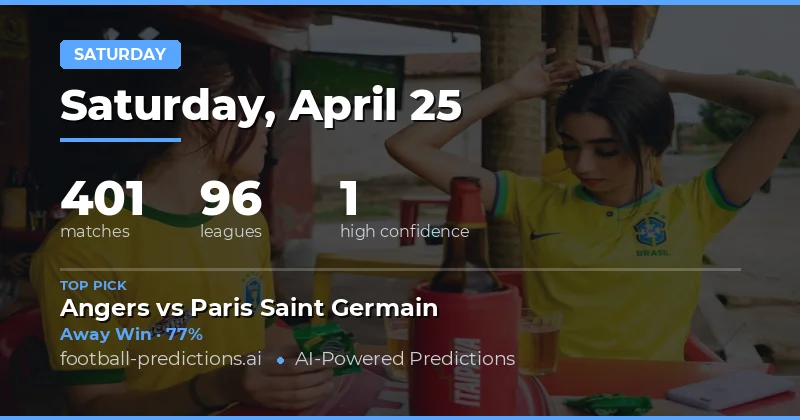 Saturday Football Predictions: 25 April 2026