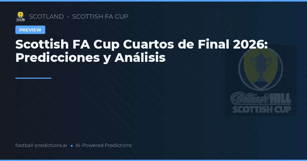 Scottish FA Cup Cuartos de Final 2026: Predicciones y Análisis